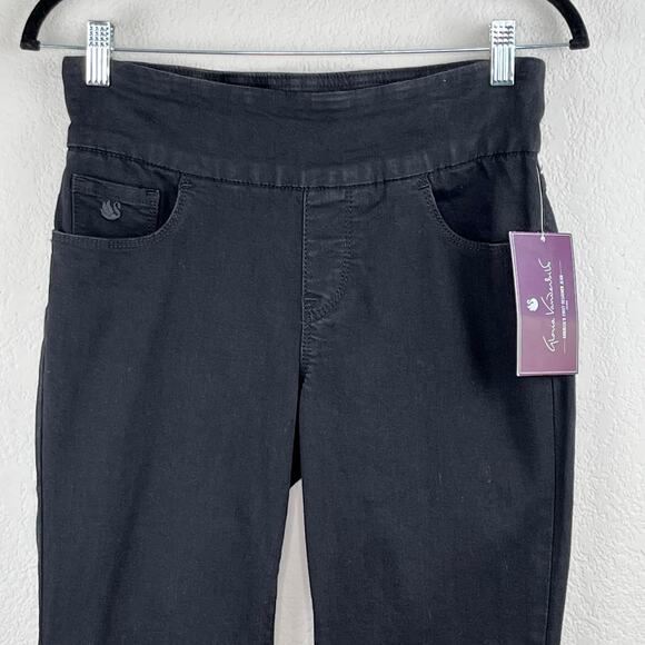 Gloria Vanderbilt Amanda Black Mid-Rise Slim Pull-On Jean Stretch Pants 4/SM NWT - Picture 6 of 14